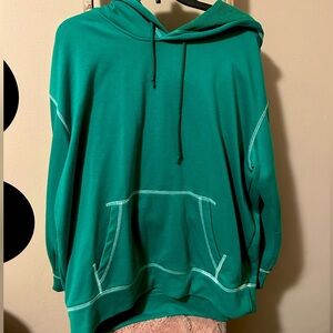 Oversized Kelly green cider hoodie